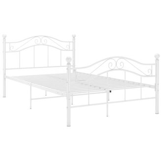 vidaXL Estructura De Cama Sin Colch&oacute;n Metal Blanco 120x200 Cm Vidaxl