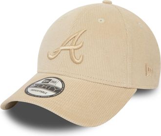 New Era 9Forty Strapback Cap Cord Atlanta Braves Stone Beige