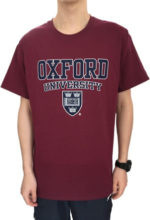 Oxford University Official Oxford University Crest T-Shirt - Maroon - Official Apparel of The Famous Univeristy of Oxford