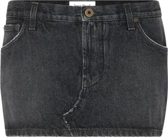 Jean Paul Gaultier Denim mini-rok met zak - Zwart