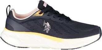 U.S.Polo Association Contrasterende Details Logo Sneaker - Dames - Sneakers - Blauw - 35 EU - Schoenen