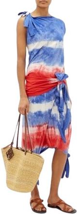 Loewe Paulas Ibiza red & blue tie dye top and skirt Size S