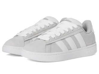 adidas Grand Court Alpha 00s Womens Tennis Shoes Grey/White/Silver Metallic : 5 B - Medium, Faux Leather/Suede