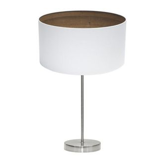 Fabrilamp Fabrilamp - Sobremesa Tatiana 1xe27 Niquel/blanco-mad.oscura 63x30x30 Cm
