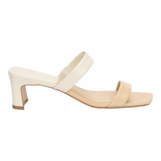 Bruno Menegatti Womens Trisha Leather Slide Sandal In Cream / Off White