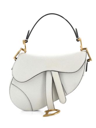 Dior Saddle Handbag Leather Mini shoulder bag - Wit