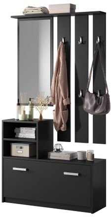 Selsey Selsey Yesfir - Juego De Recibidor - Con Espejo - Negro - Moderno