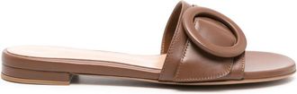 Gianvito Rossi Venezia Flat Leather Sandals - Womens - Calf Leather