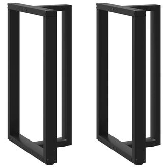 Berkfield Home Bar Table Legs T-Shaped&not;2 pcs Black 60x35x(100-101) cm Steel