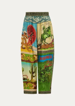 Alemais Ace Tapered Silk Pants
