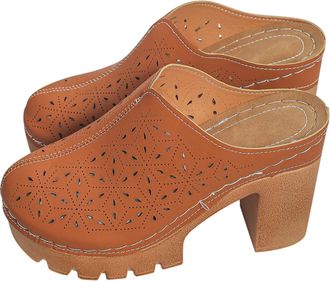 Generic Womens Plus Size New Hollowed Out Thick Shoes For Women Retro Thick Toe Cool Drag Fashionable And Versatile Womens Outdoor Shoes Sandals Size 12 in Wo