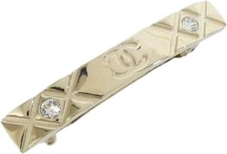 Chanel Pre-owned Accessories, female, Yellow, Size: ONE SIZE Pre-owned Barrette