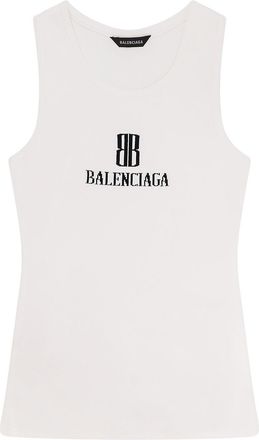 Balenciaga Ribbed Viscose Blend Tank Top-Donna