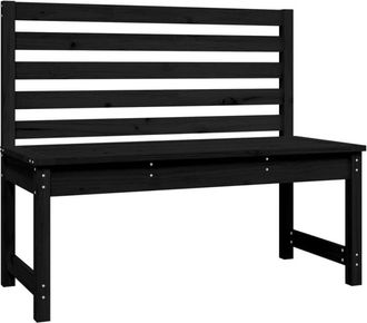 vidaXL Vidaxl - Banco De Jard&iacute;n Madera Maciza Pino Negro 109 Cm