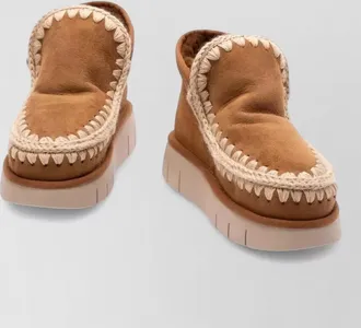 Mou shearling ankle-length slippers