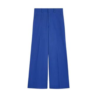Celine Celine, Broeken, Dames, Blauw, XS, Katoen, Broek van katoenen twill