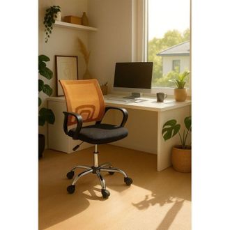 Regalos Miguel Sillas De Escritorio - Silla Midi Pro - Naranja Y Negro