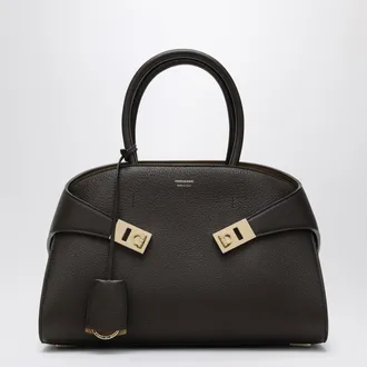 Ferragamo Hug M handbag in brown/ochre leather