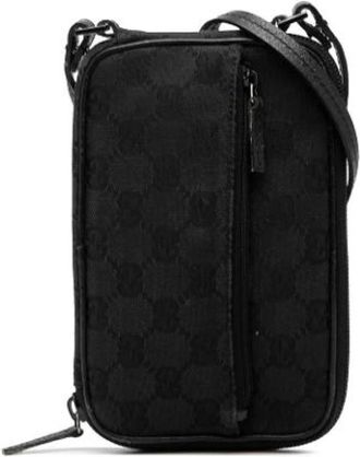 Gucci Pre-owned Canvas gucci-bags - Dames - Vintage Schoudertas - Zwart - ONE Size - Vintage