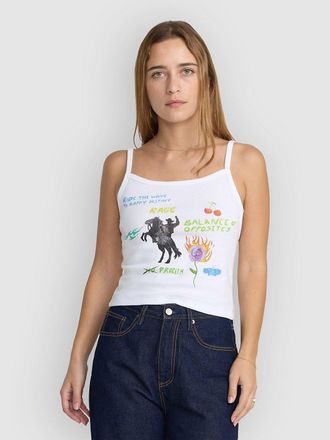 Rvca Dani Miller Strappy Tank Top weiss