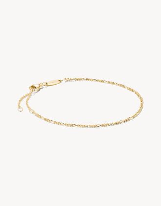 Thomas Sabo Bracciale maglia figaro placcato oro per ciondoli