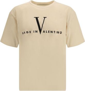 Valentino Beige Katoenen T-Shirt