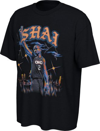 Nike Shai Gilgeous-Alexander Oklahoma City Thunder City Edition Nike Mens NBA T-Shirt in Black | IX5402-010