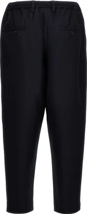 Marni Tropical Wool Cropped Trousers - Black