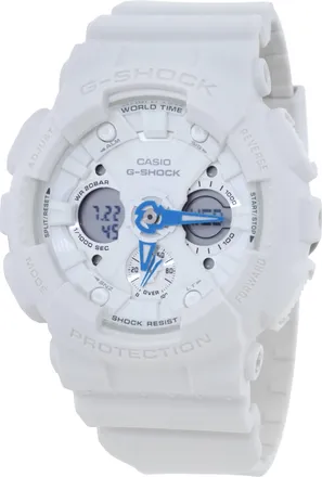 Casio G-Shock World Time Quartz Analog-Digital White Dial Ladies Watch GMA-S120SA-7A2DR