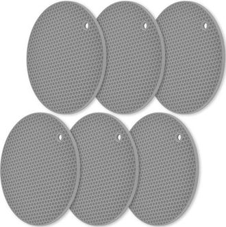 OEM Alfombrillas De Silicona Resistentes Al Calor (juego De 10 Piezas), Posavasos Multifuncionales, Antideslizantes Y Resistentes Al Calor (gris)