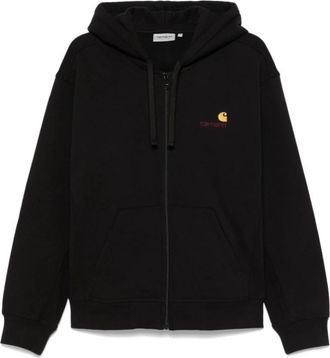 Carhartt Work in Progress Script Jacket 89 Zip-through Sweatshirt - Dames - Vesten met rits - Zwart - L - Katoen - Hoodies & sweatvesten