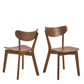 Furniture To Go Roxby Dining Chairs in Walnut Set of 2