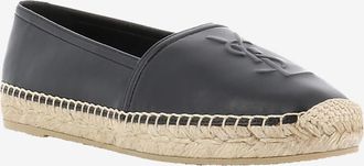 Saint Laurent Flache Nappaleder-Espadrilles Monogram