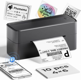 OEM Impresora De Etiquetas T&eacute;rmicas 241bt, Impresora De Etiquetas Autoadhesivas De 4x6, Conectividad Bluetooth Y Usb, Compatible Con Smartphones, Windows,