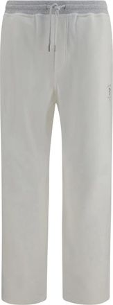 Brunello Cucinelli Pantaloni in Cotone - - Trousers - Donna - Bianco - M