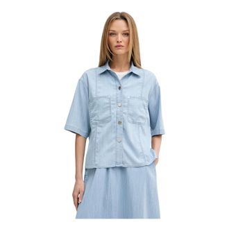 Marc Aurel Camicia in Lyocell - - Blouses & Shirts - Donna - Blu - XL