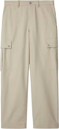 Burberry Cotton-Blend Cargo Trousers, Size Medium