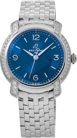 Breitling Premier Lady 32 Diamond Blue Dial Stainless steel Womens Watch A77330671C1A1