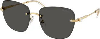 Swarovski Sunglasses, female, Yellow, Size: 58 MM Sk7043 Sunglasses