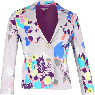 Etro Etro Pre-owned Womens Printed Blazer in Multicolor Cotton - Multicolour - Size EU 44 (Womens)
