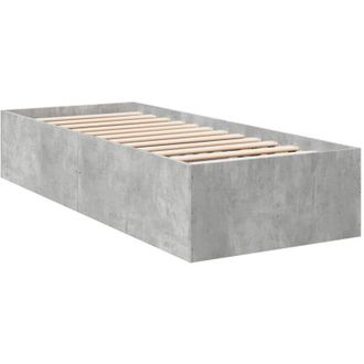 vidaXL Vidaxl - Estructura De Cama Madera De Ingenier&iacute;a Gris Hormig&oacute;n 100x200cm
