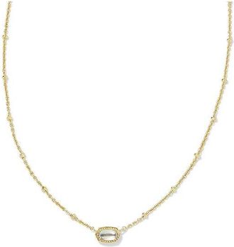 Kendra Scott Mini Elisa Satellite Short Pendant Necklace - Gold Dichroic Glass