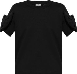 Comme Des Gar&ccedil;ons T-shirt met decoratieve applicaties - Dames - T-shirts - Zwart - S - Katoen - Tops