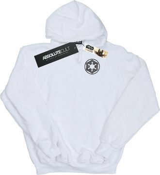 Star Wars Heren The Mandalorian Galactic Empire Insignia Breast Print Hoodie (Wit)