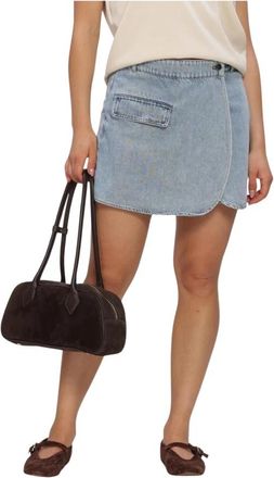 Co'Couture Asjacc Wrap Denim Skort - Dames - Spijkerrokken - Blauw - XS - Denim - Rokken