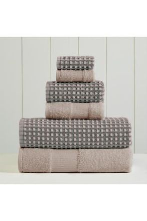 Modern Threads Luxury Spa Cobblestone Quick Dry 6-Piece Towel Set - White in Charcoal at Nordstrom Rack, Size 6 Piece Set
