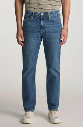 Mavi Zach Straight Leg Jeans in Mid Ocean Blue at Nordstrom, Size 30 X 34