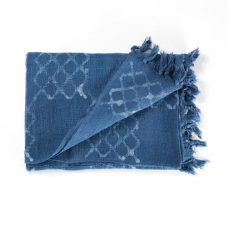 Oresteluchetta Manta azul 100% algod&oacute;n cm. 180 x 125