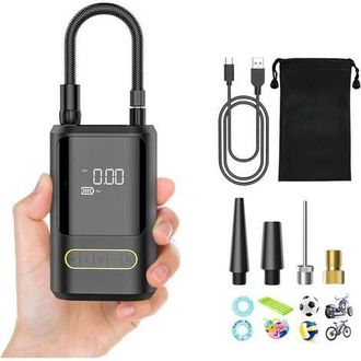 OEM Minibomba De Aire El&eacute;ctrica De 6000 Mah, Compresor De Aire Port&aacute;til, Inflador De Neum&aacute;ticos Inal&aacute;mbrico De 150 Psi Con Pantalla Lcd Digital, Bomba De 