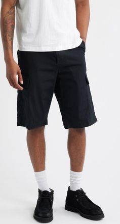 Carhartt Work in Progress Cotton Ripstop Cargo Shorts in Black (Rinsed) at Nordstrom, Size 34